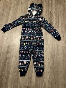 2020 Disney Parks Christmas Holiday Jumpsuit Pajamas One piece Xs Blue - Picture 1 of 6