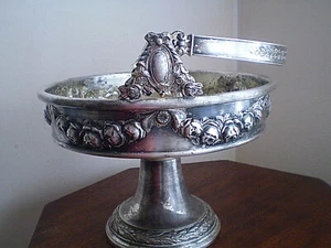 Frutero grande chapado en plata vintage siglo XIX Alemania - Imagen 1 de 12