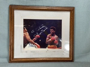 Orlando Cepeda Personally Owned Framed Leon Spinks Autographed Photograph w/ Ali - Picture 1 of 7