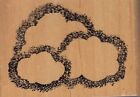 stylized clouds allen smith Wood Mounted Rubber Stamp 2 1/2 x 2"  Free Shipping