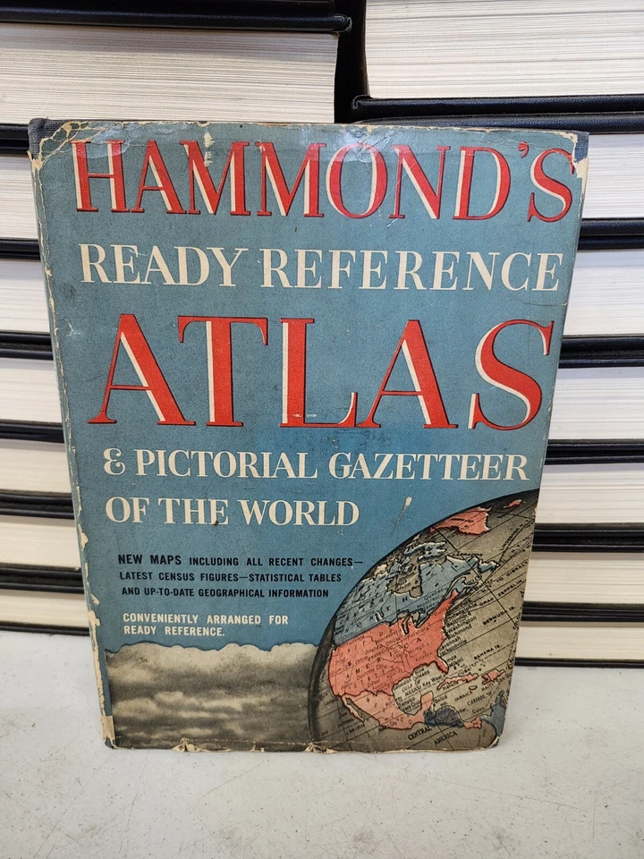 Hammond’s Pictorial Ready Reference Atlas and Gazetteer Of The World 1938 HCDJ - Image 1 of 4