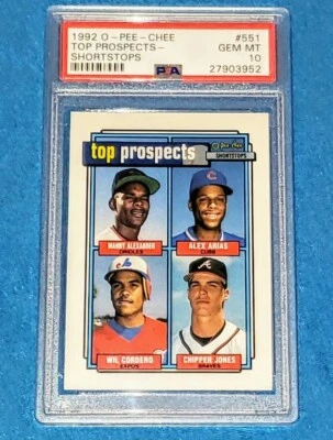 CHIPPER JONES 1992 OPC O-PEE-CHEE TOP PROSPECTS #551 PSA 10 🔥 BRAVES HOF - Image 1 of 2