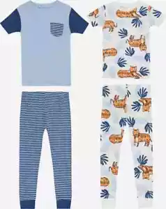 New Toddler Boys Carter's 4-Piece Tiger Palm Trees Pajama Set 3 4 5 - Picture 1 of 5