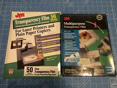 Transparency Film Printer Paper 71 Sheets 3M & JM for Copiers & Laser Printers - Image 1 of 4