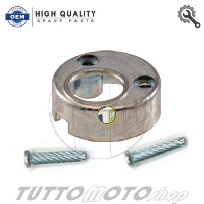 OEM QUALITY SPARE PARTS Ghiera collare bloccasterzo + 2 Rivetti / PIAGGIO Vespa PX 125 150 200 - 1 serie