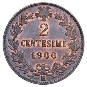 ITALIA Vittorio Emanuele II 2 Centesimi 1900 Periziata FDC - Picture 1 of 2
