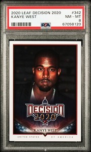 2020 Kanye West #342 SP Leaf Decision PSA 8 Yeezy