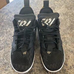 Nike Air Zoom Jordan Why Not Zero.4 Black Metallic Gold Youth Size 5 WNZ - Picture 1 of 7