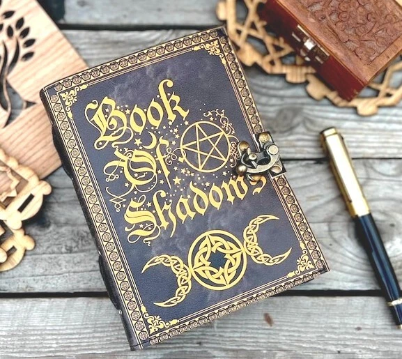 Leather Journal Notebook book of Shadows  Antique paper- - Image 1 of 4