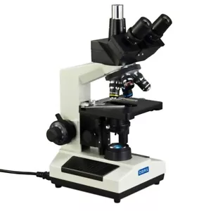 OMAX 40X-2500X Trinocular Biological Compound Microscope w Replaceable LED Light - Picture 1 of 8