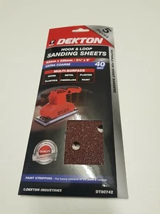 Dekton 1/3 Sanding Pads Rectangular Sheets 40 Or Mixed Grit 93 x 230mm - Picture 1 of 2