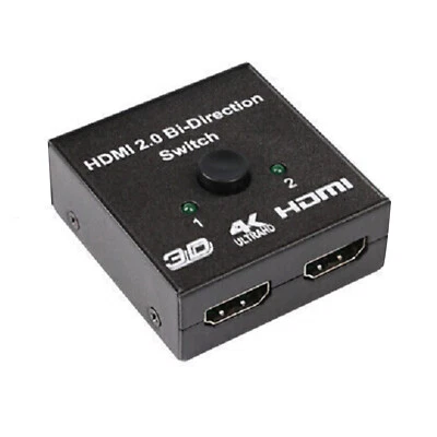 2 in 1 Out Bi-directional HDMI 2.0 Switch 4K 1080 HDCP HDTV PC Screen Splitter - Bild 1 von 4
