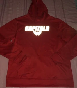 Washington Capitals Synthetic Pullover Hoodie Large Red Awesome Majestic NHL - Picture 1 of 3