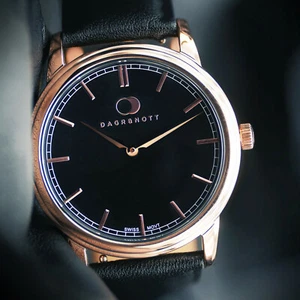 Reloj de lujo movimiento suizo Dagr and Nott oro rosa/negro - Imagen 1 de 12