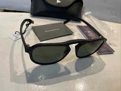 ERMENEGILDO ZEGNA EZ 0115 01AR 55-17-145 BLACK POLARIZED SUNGLASSES - Image 1 of 4