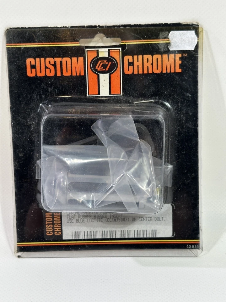 Custom Chrome 46-015 Chrome Shifter Peg with Flat Rubber Ribbed S 152 - Image 1 of 4