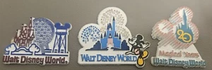 3 Vintage Walt Disney World 20 Magical Years 20th Anniversary Rubber Magnet 1990 - Picture 1 of 3
