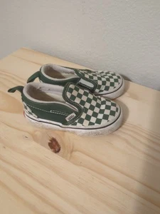 Vans Toddler 5.5 Green And White Checkered - Picture 1 of 5