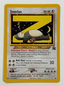 Pokémon Cards Snorlax 49 Black Star Promo WOTC League Promo - Picture 1 of 5