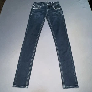 Miss Me Jeans Style Numbers JE8761SA Signature Skinny Women’s 24 Blue -4977 - Picture 1 of 17