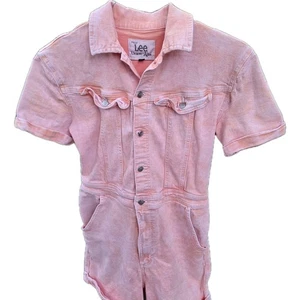 Vintage Modern Lee Union-Alls Damen Overall Shorts Persimmon Acid Größe S Pfirsich - Bild 1 von 15