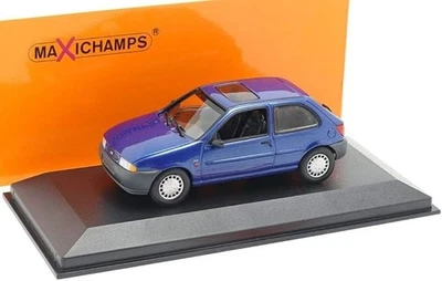 Modelo Diecast 1:43 de Ford Fiesta 1995 Azul Metálico Maxichamps ¡Nuevo! Foto 1 de 2