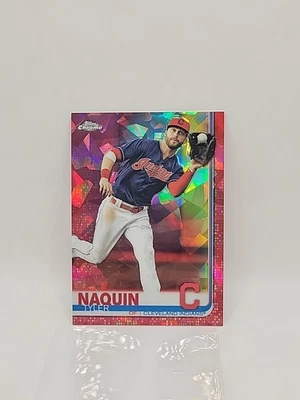 2019 Topps Chrome Sapphire Tyler Naquin Red Refractor #3/5 Guardians  - Image 1 of 2