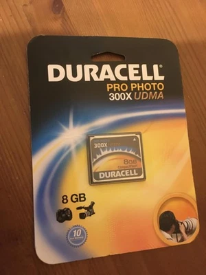 Duracell 8GB 300x Speed ProPhoto CompactFlash Memory Card (DU-CF30-8192-C) - Image 1 of 3
