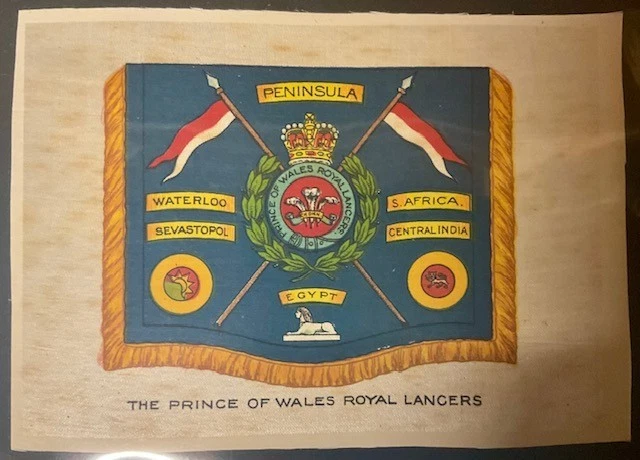 BDV SILK CIGARETTE CARD-REGIMENTAL COLOURS AND CRESTS-G SizePRINCE OF WALES ROYA - Image 1 of 1