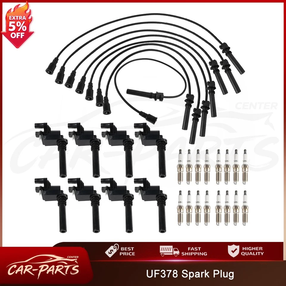 8 Ignition Coils & 16 Spark Plugs & Wire For 03-05 Dodge Ram 1500 2500 3500 5.7L Foto 1 de 4