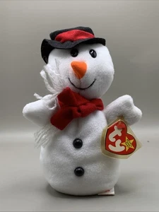TY Beanie Baby - SNOWBALL the Snowman 4th Gen hang Tag, Christmas Stuffed Toy - Picture 1 of 6