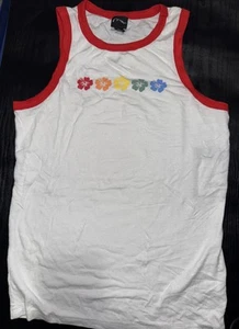Girls Art Class Ribbed Tank Top Sz L (10/12) White W Red Trim - Picture 1 of 2