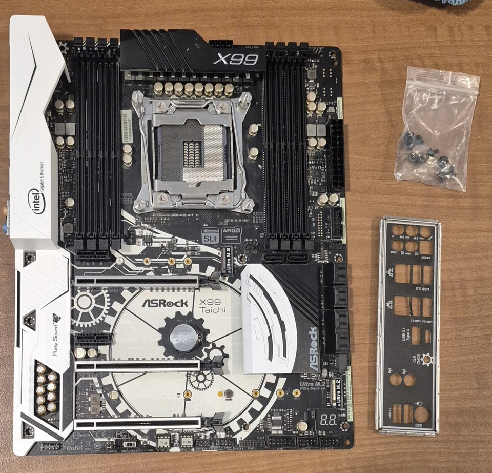 Intel X99 Motherboard ASRock X99 Taichi LGA 2011-3 DDR4 for Intel Xeon /Core i7 - Image 1 of 1