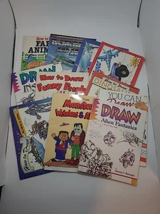 Lot Of Vintage Learn To Draw Books Good Condition 80s-90s - Picture 1 of 11