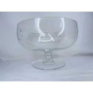 Princess House Heritage Collection 9in Footed Glass Centerpiece Decor - Picture 1 of 8
