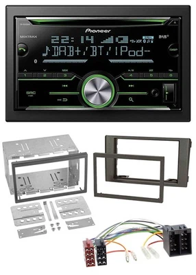 Pioneer Bluetooth MP3 DAB 2DIN USB CD Autoradio für Iveco Daily 06-14 dunkelgrau - Bild 1 von 4