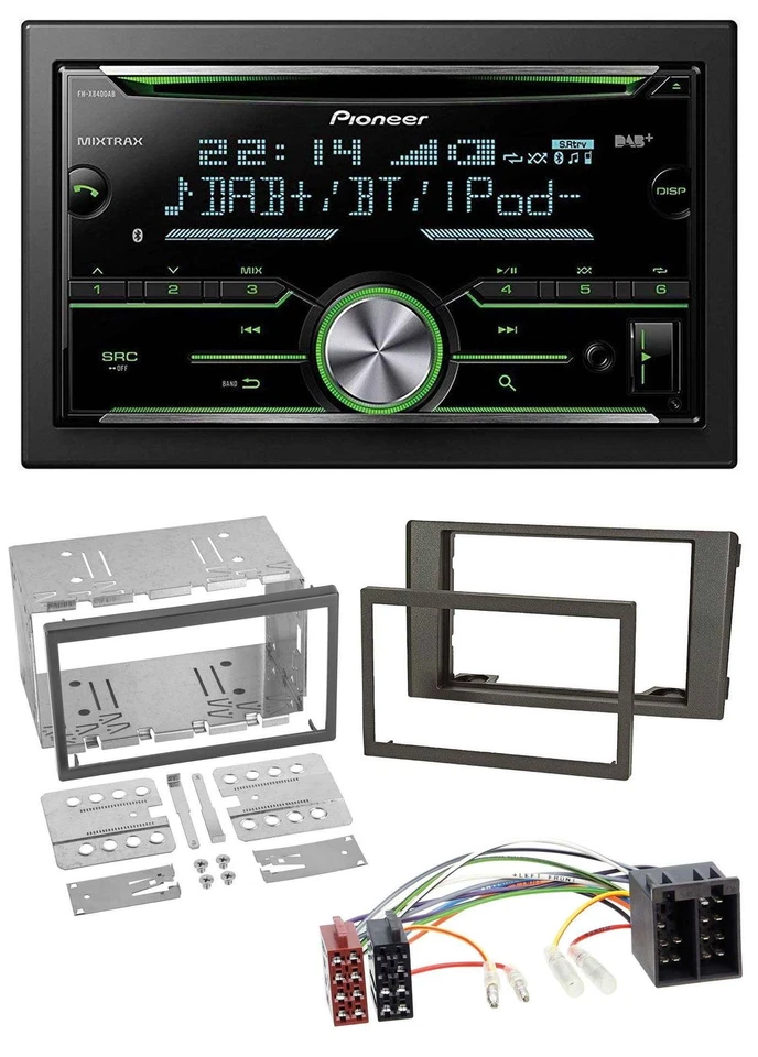 Pioneer Bluetooth MP3 DAB 2DIN USB CD Autoradio für Iveco Daily 06-14 dunkelgrau - Bild 1 von 4