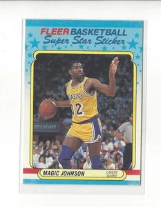 1988-89 Fleer Stickers #6 Magic Johnson Lakers - Picture 1 of 2