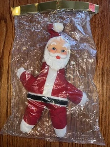 NOS Sealed Santa Rubber Face Soft Cuddly Japan 12 Inches 1950's - Picture 1 of 7