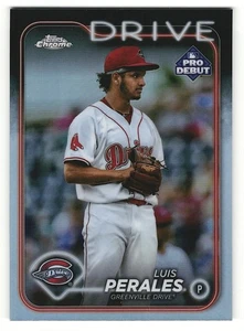 2024 Topps Chrome Pro debut Luis Perales refractor Greenville Drive #PDC-43 - Imagen 1 de 2