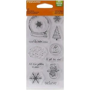 FISKARS Clear Stamps 3" x 6" Bogen - ALLES WAS GLITTERT - 12 Stck. - Bild 1 von 3