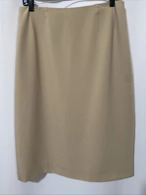 Falda vintage CARLISLE beige años 70 80 talla 14 carrera oficina trabajo ropa forrada con cremallera Foto 1 de 4