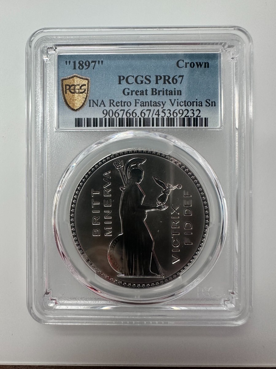 1897 INAレトロ ヴィクトリア PCGS PR67 クラウン錫貨 希少 1897 Year UK Coins for sale | eBay