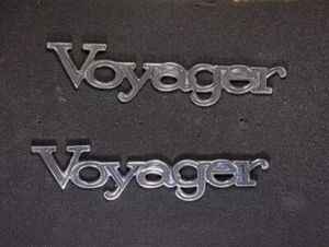 Vintage Late 70s Early 80s Plymouth Van Full Size Voyager Emblems Very Nice - Picture 1 of 5