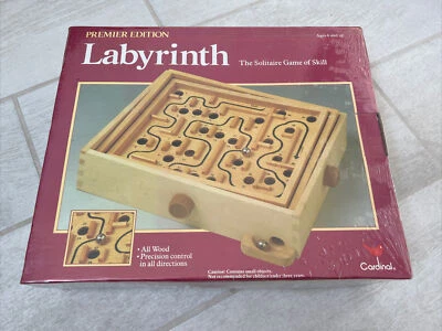 NEW! Vintage Labyrinth Wood Game, Cardinal NO. 189 Family Precision Control 1993 - Image 1 of 4