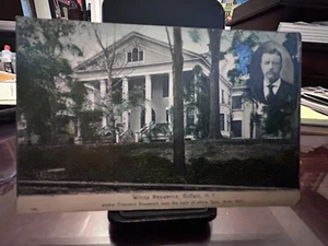 Teddy Roosevelt Postcard Of The Wilcox House Where He Took The Oath Of Office NY - Picture 1 of 5