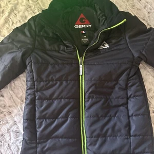 Gerry Black Puffer Full Zip Jacket Boys S 7/8 - Picture 1 of 7