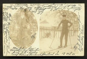 Ostersund Foto Postkarte Mann am Himmel Schweden Briefmarke 1903 - Bild 1 von 1