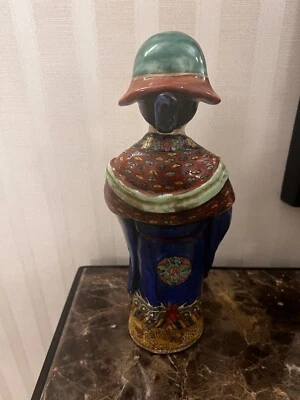 Chinese Qing Dy c1800's Famille Rose Glaze Lady Sculpture Reign Mark - Image 1 of 4