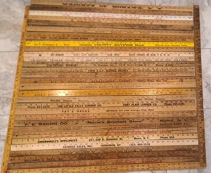 Antique Yardstick Lot of 32 Advertising Ruler Rule Lots of New York Cool Group - Picture 1 of 5